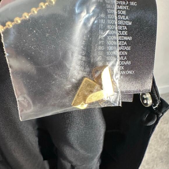 Versace X H&M NWT Women’s 100% Silk Studded Pleated Mini Skirt Black 4 - Picture 13 of 16